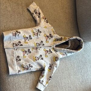 Disney Mickey Mouse Gray and Yellow Kids Puffer Jacket